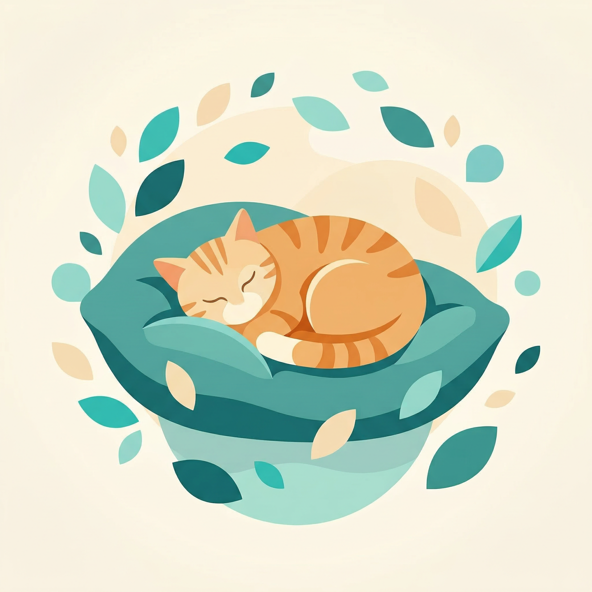 Orange cat looking up